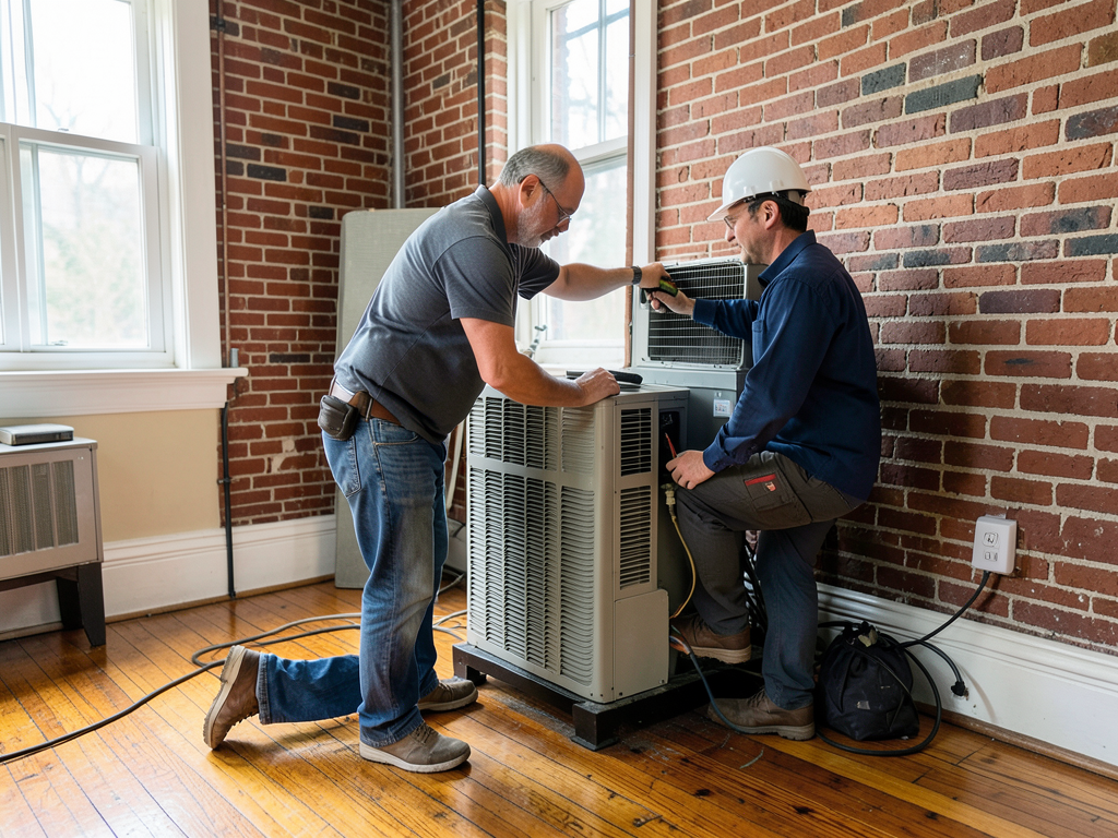 Emergency air conditioning repair for historic wat