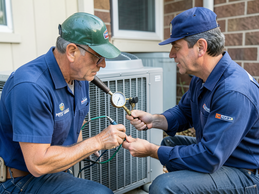 Getting a seasonal ac tune up in perry hall before