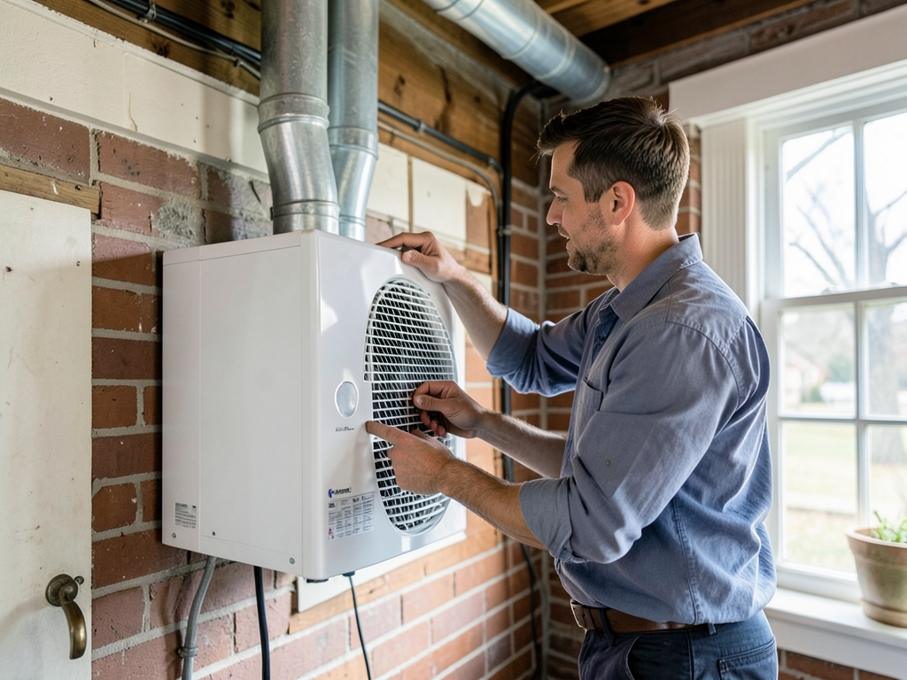 Professional air purifier and scrubber installatio