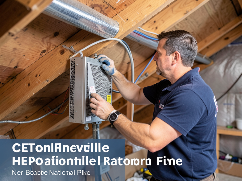 Professional air purifier and scrubber installatio