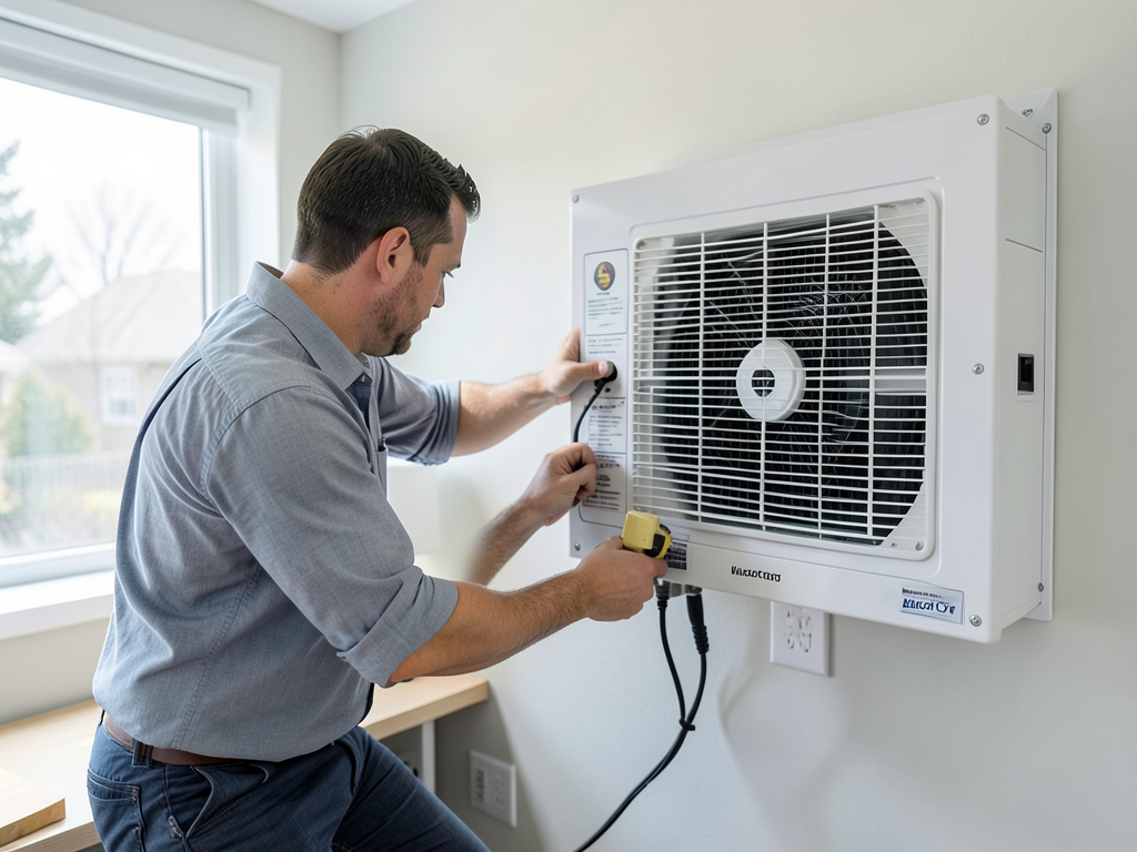 Quiet and efficient ac installation for ellicott c