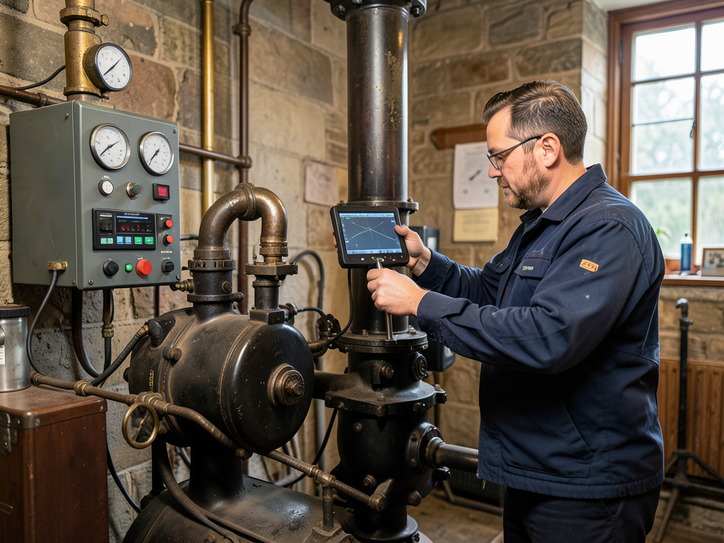 Specialized boiler maintenance for historic victor