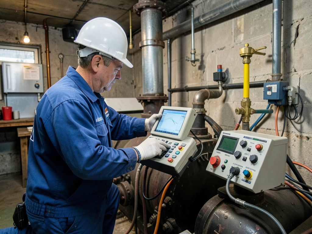 Specialized boiler maintenance for historic victor